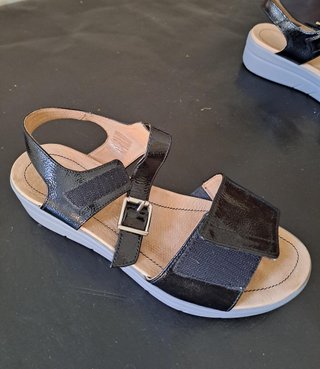 Sandalias Stonefly cuero negro Talla 38
