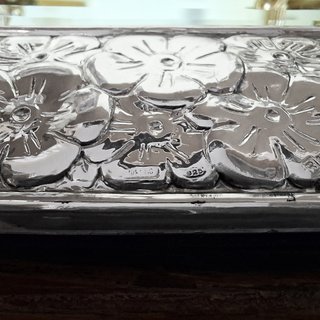 Specchio in Argento 925 degli anni 90 cm 26x36