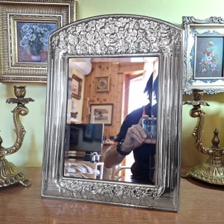 Specchio in Argento 925 degli anni 90 cm 26x36