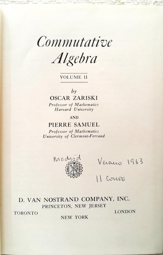 Commutative Algebra I & II