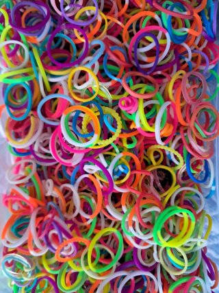Set pulseras gomitas Rainbow Loom