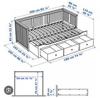 Diván Ikea Hemnes con 2 colchones