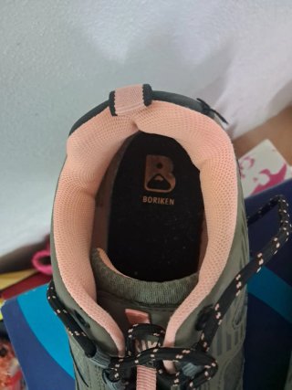 Zapatillas senderismo mujer gris/rosa