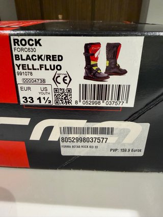 Botas Trial Forma Rock Niño Talla 33