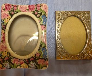 Marcos decorativos flores y plata
