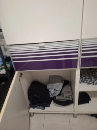Armario Almacenaje Blanco y Morado