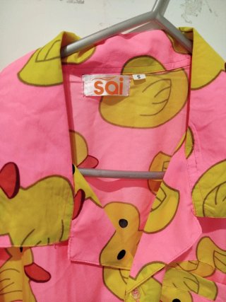 Camisa Estampada Patitos Rosa