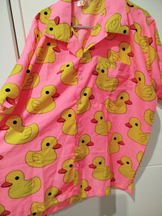 Camisa Estampada Patitos Rosa