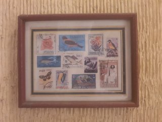 Lote 6 cuadros vintage sellos