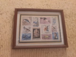 Lote 6 cuadros vintage sellos