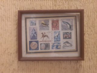 Lote 6 cuadros vintage sellos