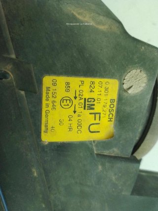 9193243 0301179271 faro izq opel vectra b 23096332