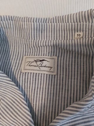 Americana Thomas Burberry Rayas Azul Talla 44
