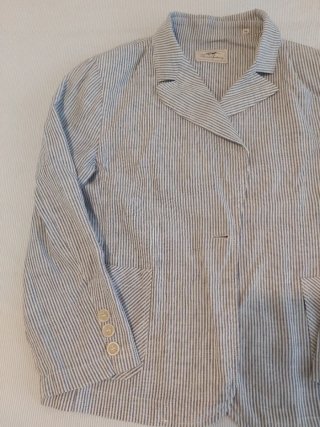 Americana Thomas Burberry Rayas Azul Talla 44