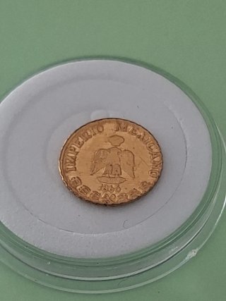 Moneda Maximiliano Imperio Mexicano 1865