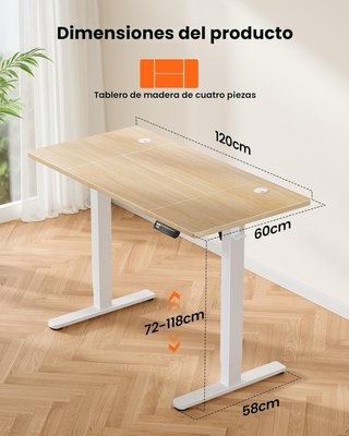 Mesa Escritorio Elevable Eléctrica Como Nueva