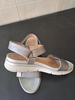 Sandalias Stonefly Piel Gris Plateado Talla 40