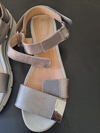 Sandalias Stonefly Piel Gris Plateado Talla 40