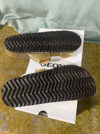 Sandalias Geox Brionia Piel Talla 36 Doradas