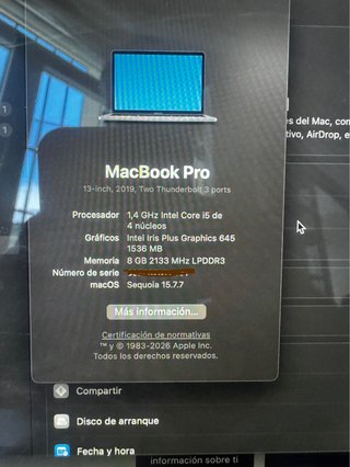 Macbook Pro 13 2019 Space Gray sequoia