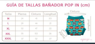 Bañador pañal de tela para agua