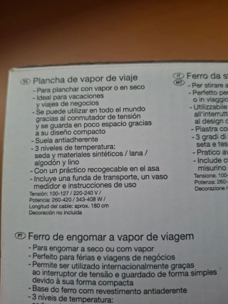 Plancha de Vapor SilverCrest Viaje