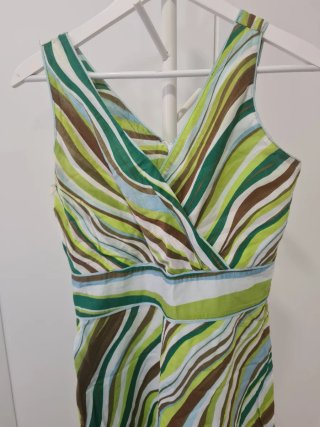 Vestido vintage Liz Claiborne Petite de Rayas XL