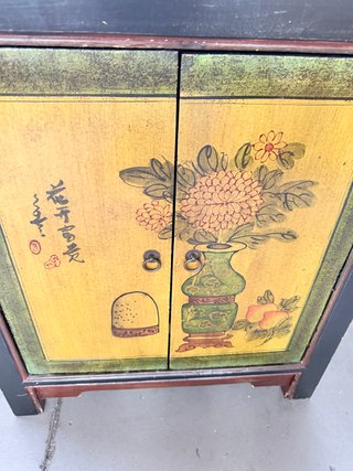 Mesita auxiliar oriental madera