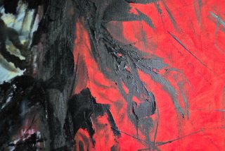 Cuadro abstracto pintado a mano