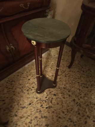 Mesa auxiliar redonda mármol