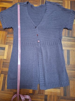 Cárdigan morado manga corta T.42-44