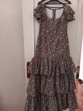 Vestido Flamenco Estampado Flores