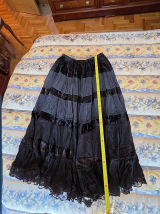 Falda El Corte Inglés Talla 40 Negra Encaje
