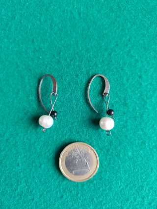 Pendientes Azabaches de Santiago Plata