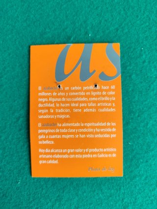 Pendientes Azabaches de Santiago Plata
