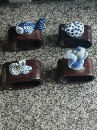 Set 4 porta tovaglioli asiatici