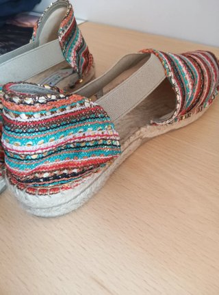 Alpargatas esparto con lentejuelas