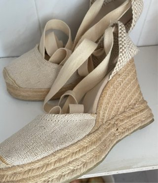 Alpargatas Pull&Bear Beige Cuña 11cm