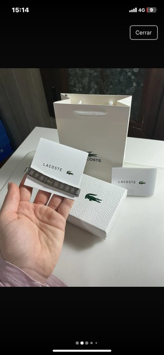 Pulsera Lacoste Hombre Plata Caja Incluida