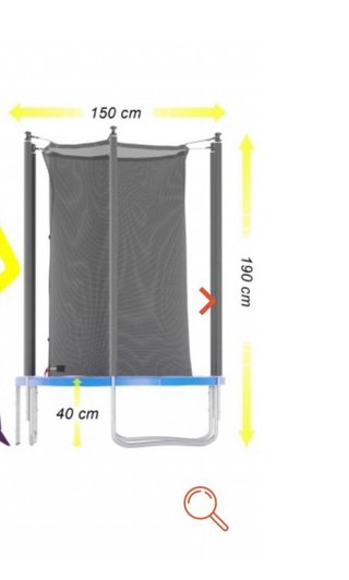 Cama elástica 150 cm con red de seguridad