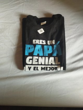 Camiseta Papá Genial y Abuelo Talla S-M