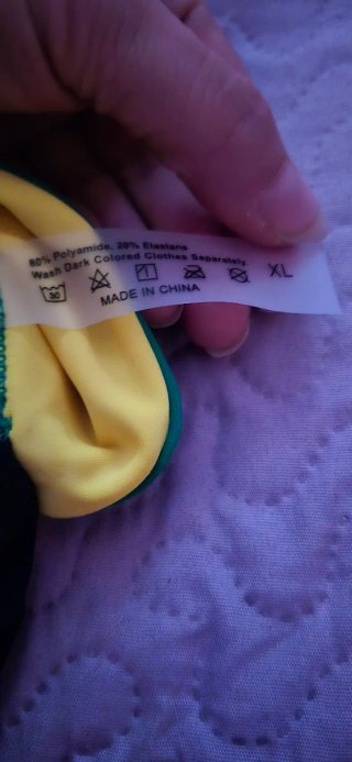 Bañador XL Negro, Verde y Amarillo