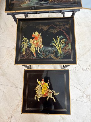 Mesas Nido Vintage Chinoiserie Bambú