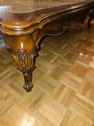 Mesa de centro de madera y mármol