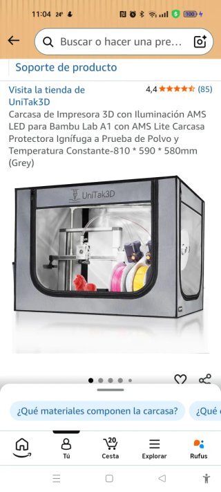 Carcasa Impresora 3D UniTak3D con LED