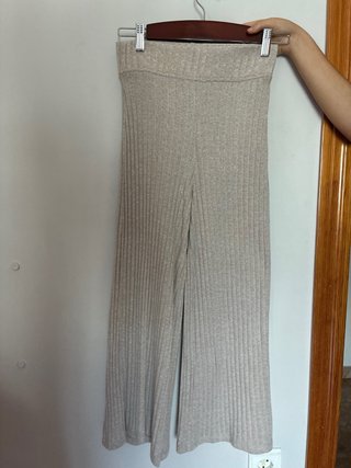 Pantalones beige de canalé