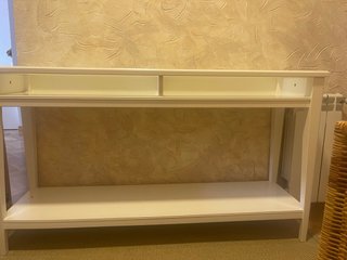 Mueble recibidor IKEA madera blanco