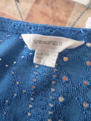 Vestido Springfield Azul Talla M