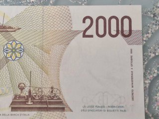 Banconota 2000 Lire Italia G. Marconi