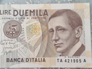 Banconota 2000 Lire Italia G. Marconi